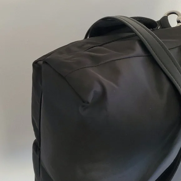 Unisex Tumi Black Nylon Voyageur Frankfurt North/South Foldable Tote